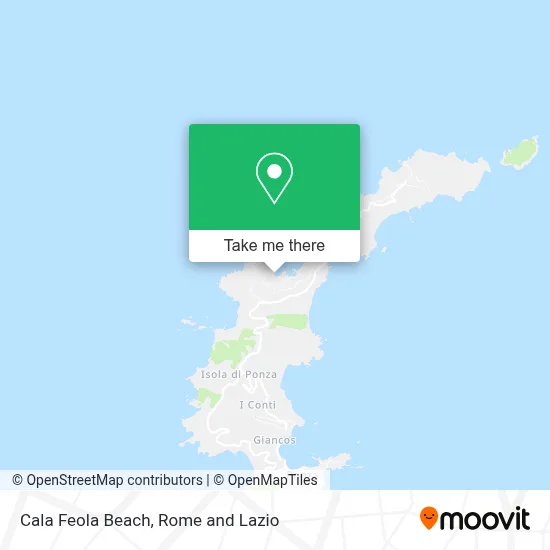 Cala Feola Beach map