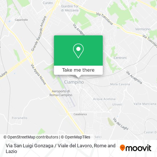 Via San Luigi Gonzaga / Viale del Lavoro map