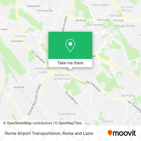 Rome Airport Transportation map