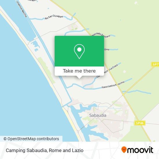 Camping Sabaudia map