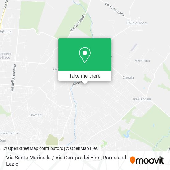 Via Santa Marinella / Via Campo dei Fiori map