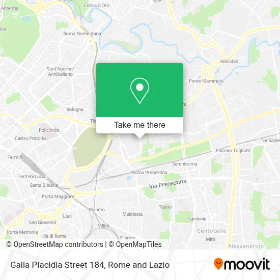 Galla Placidia Street 184 map