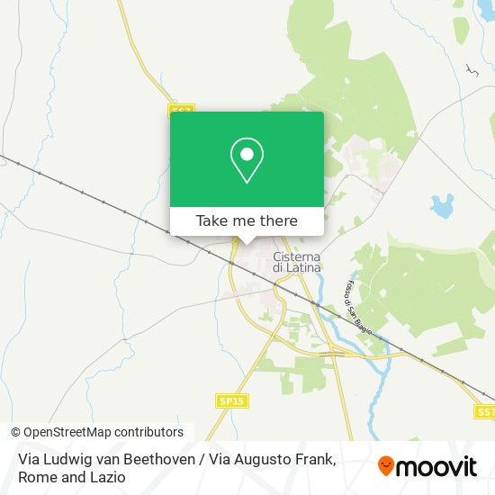 Via Ludwig van Beethoven / Via Augusto Frank map