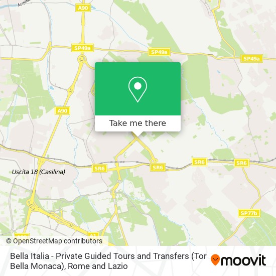 Bella Italia - Private Guided Tours and Transfers (Tor Bella Monaca) map