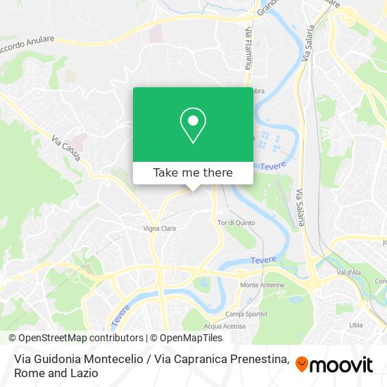 Via Guidonia Montecelio / Via Capranica Prenestina map