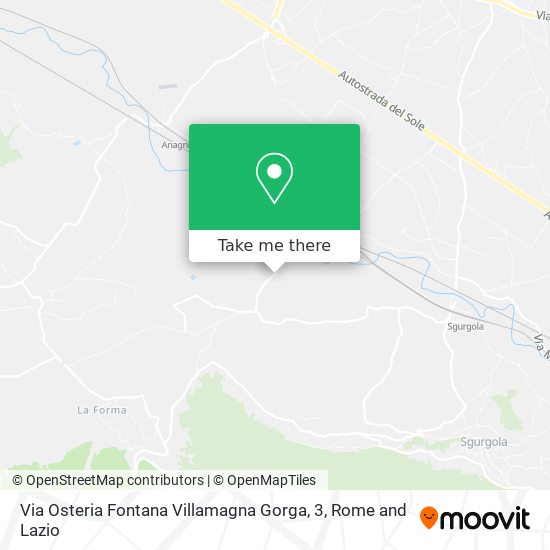Via Osteria Fontana Villamagna Gorga, 3 map