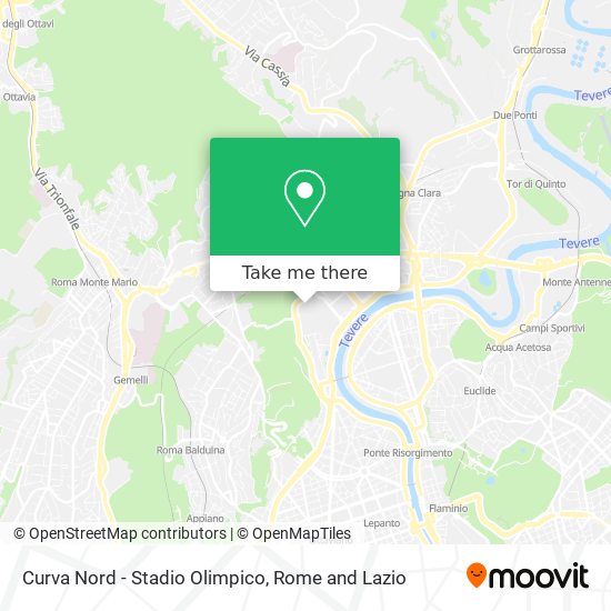 Curva Nord - Stadio Olimpico map
