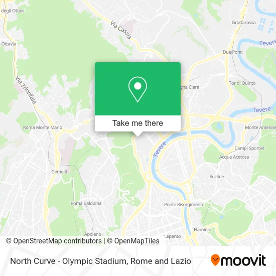 North Curve - Olympic Stadium map