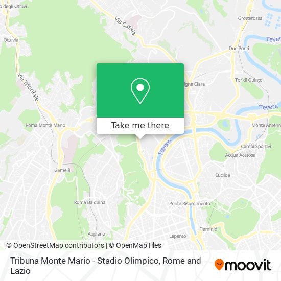 Tribuna Monte Mario - Stadio Olimpico map