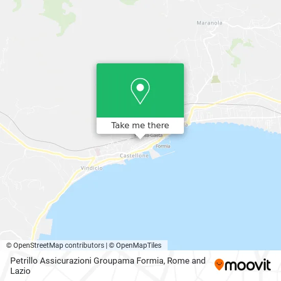 Petrillo Insurance Groupama Formia map