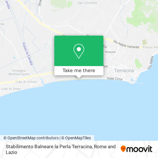 La Perla Beach Establishment Terracina map