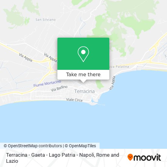 Terracina - Gaeta - Lago Patria - Napoli map