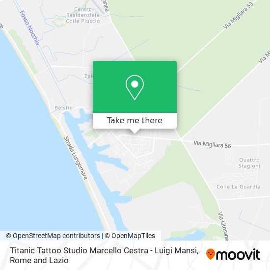 Titanic Tattoo Studio Marcello Cestra - Luigi Mansi map