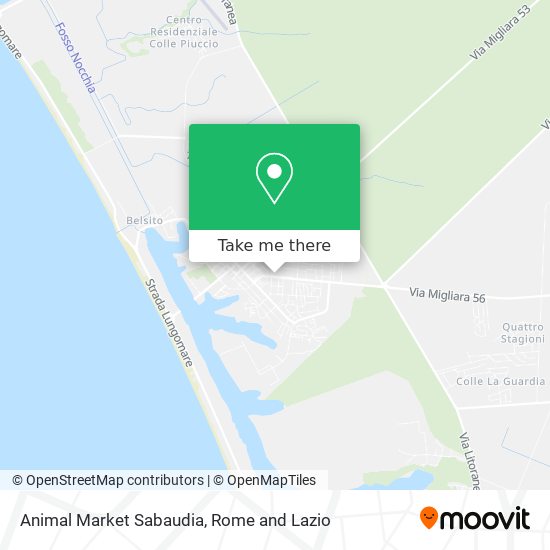 Animal Market Sabaudia map