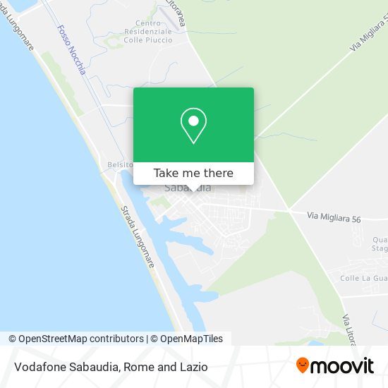 Vodafone Sabaudia map