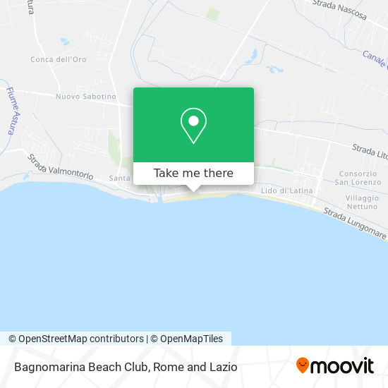 Bagnomarina Beach Club map