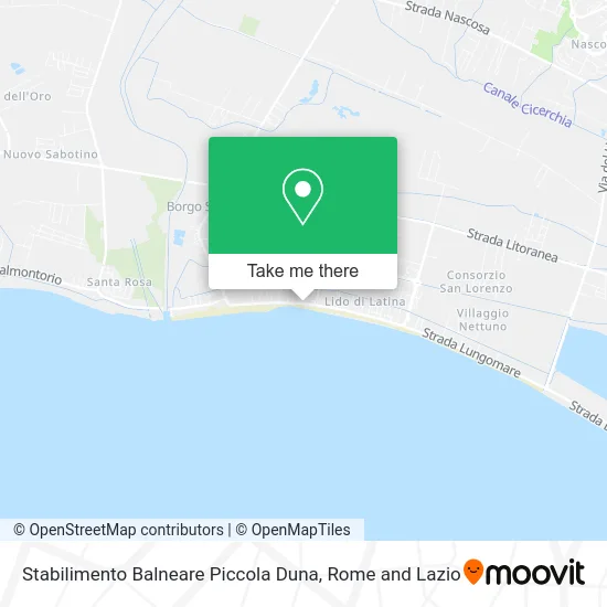 Piccola Duna Beach Establishment map