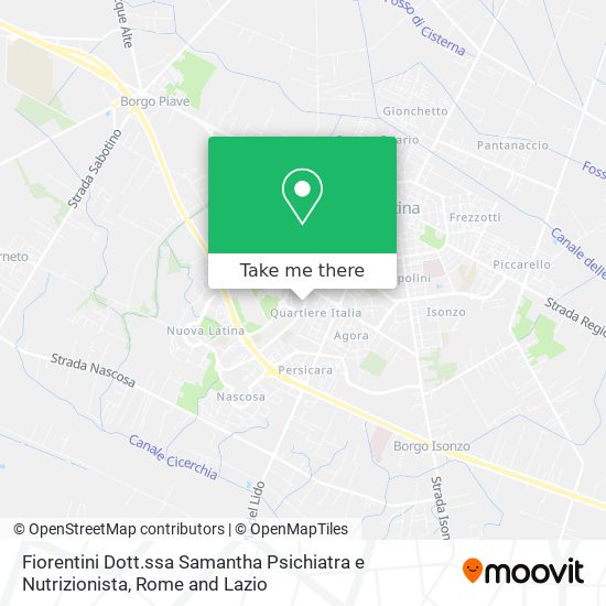 Fiorentini Dott.ssa Samantha Psichiatra e Nutrizionista map