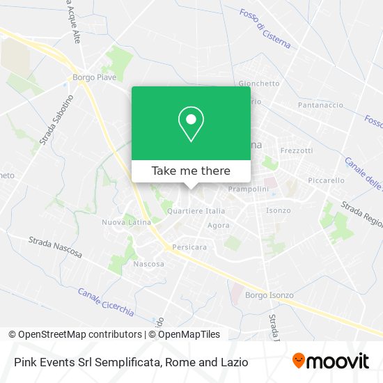 Pink Events Srl Semplificata map