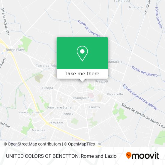 UNITED COLORS OF BENETTON map