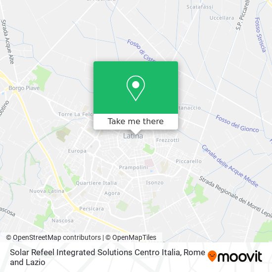 Solar Refeel Integrated Solutions Centro Italia map