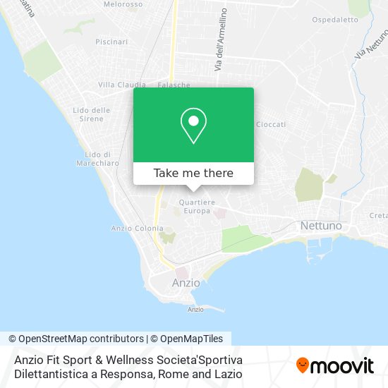 Anzio Fit Sport & Wellness Societa'Sportiva Dilettantistica a Responsa map