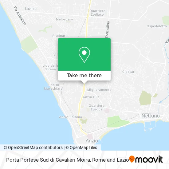 Porta Portese South by Cavalieri Moira map