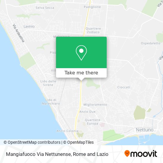 Mangiafuoco Via Nettunense map