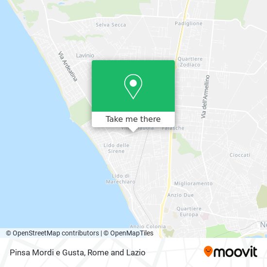 Pinsa Mordi e Gusta map