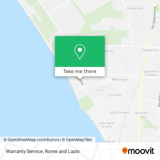 Warranty Service map