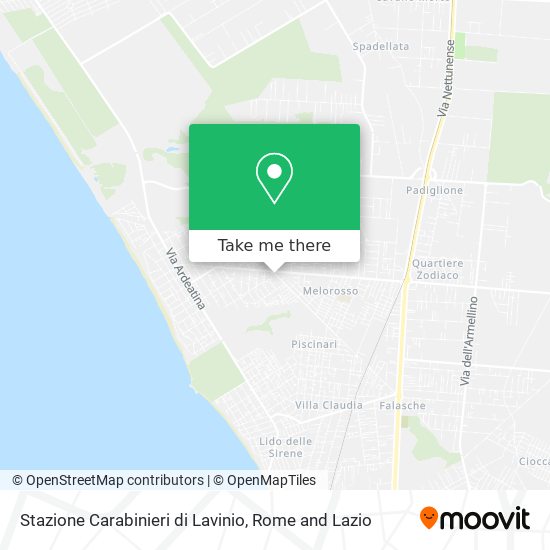 Stazione Carabinieri di Lavinio map
