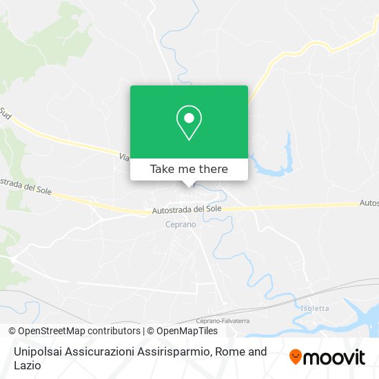 Unipolsai Assicurazioni Assirisparmio map