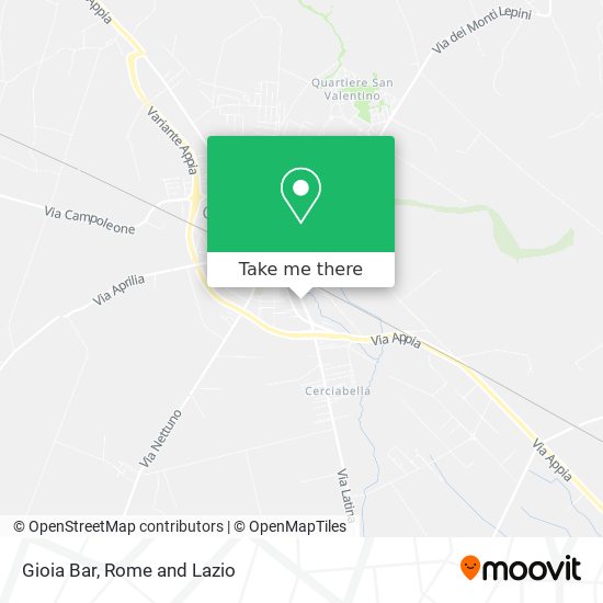 Gioia Bar map