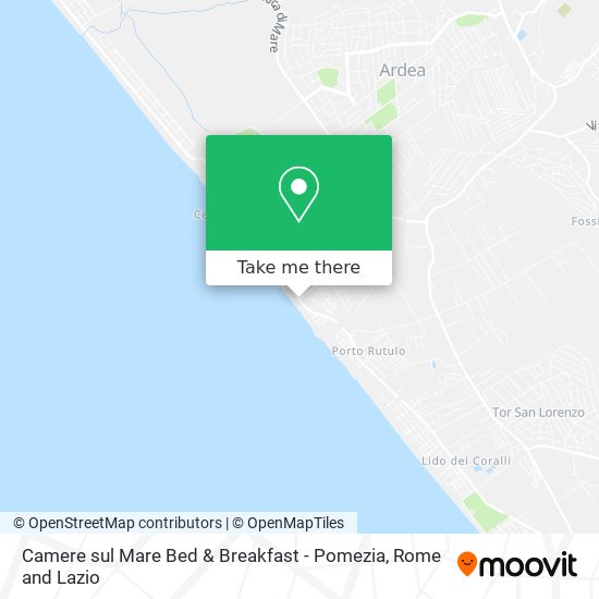 Camere sul Mare Bed & Breakfast - Pomezia map