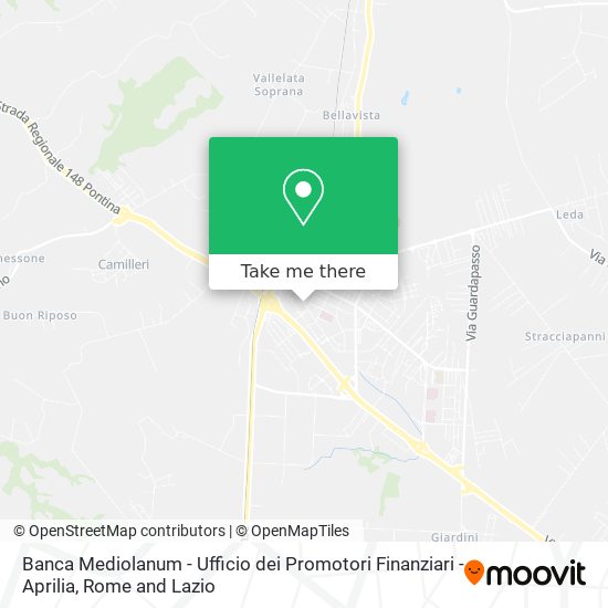 Banca Mediolanum - Ufficio dei Promotori Finanziari - Aprilia map