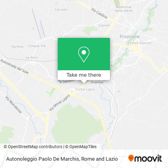 Autonoleggio Paolo De Marchis map