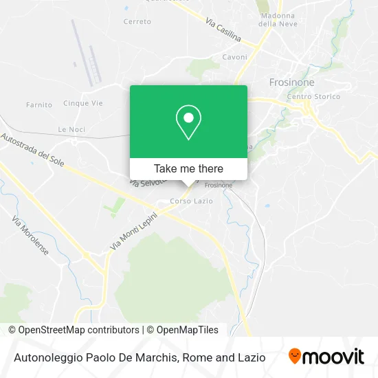 Autonoleggio Paolo De Marchis map