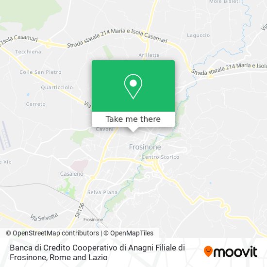 Banca di Credito Cooperativo di Anagni Filiale di Frosinone map