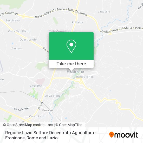 Regione Lazio Settore Decentrato Agricoltura - Frosinone map