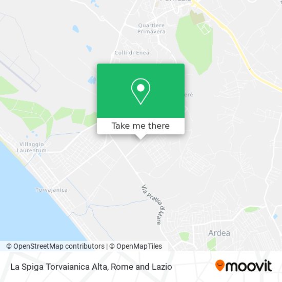 La Spiga Torvaianica Alta map