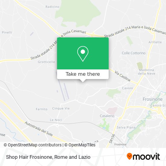 Shop Hair Frosinone map