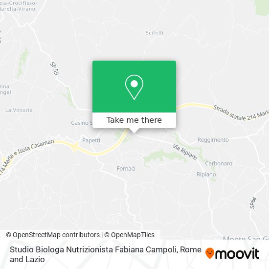 Studio Biologa Nutrizionista Fabiana Campoli map