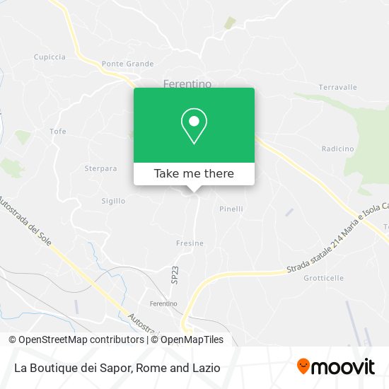 La Boutique dei Sapor map