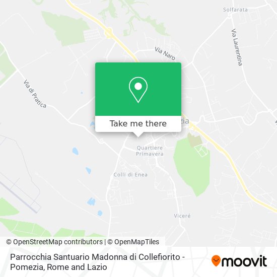 Parrocchia Santuario Madonna di Collefiorito - Pomezia map