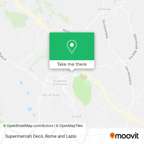 Decò Supermarkets map