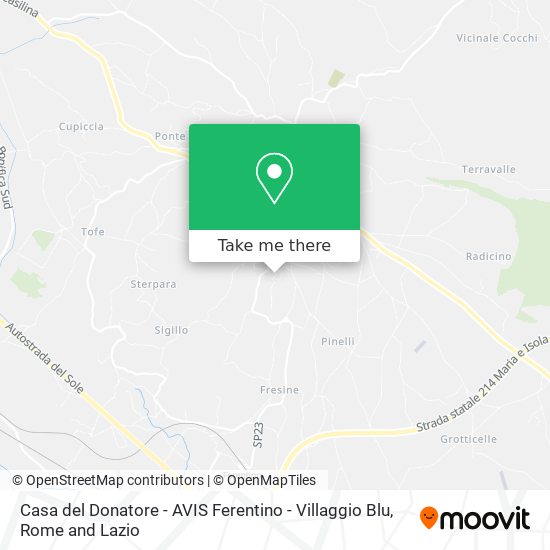 Casa del Donatore - AVIS Ferentino - Villaggio Blu map