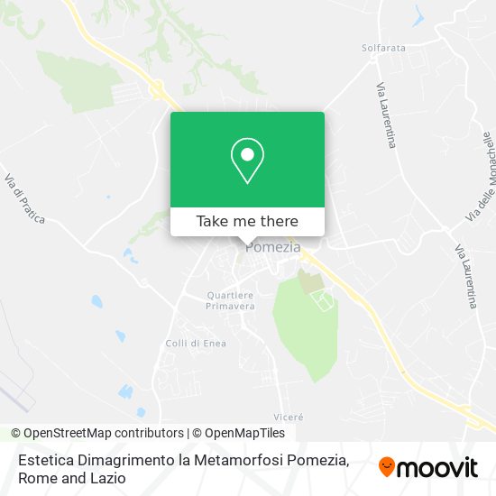 Estetica Dimagrimento la Metamorfosi Pomezia map
