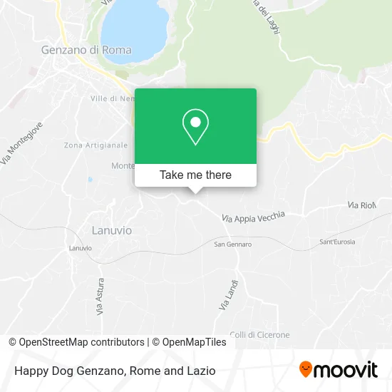Happy Dog Genzano map