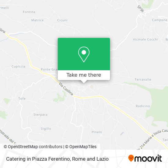 Catering in Piazza Ferentino map