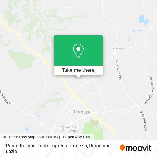 Poste Italiane Posteimpresa Pomezia map